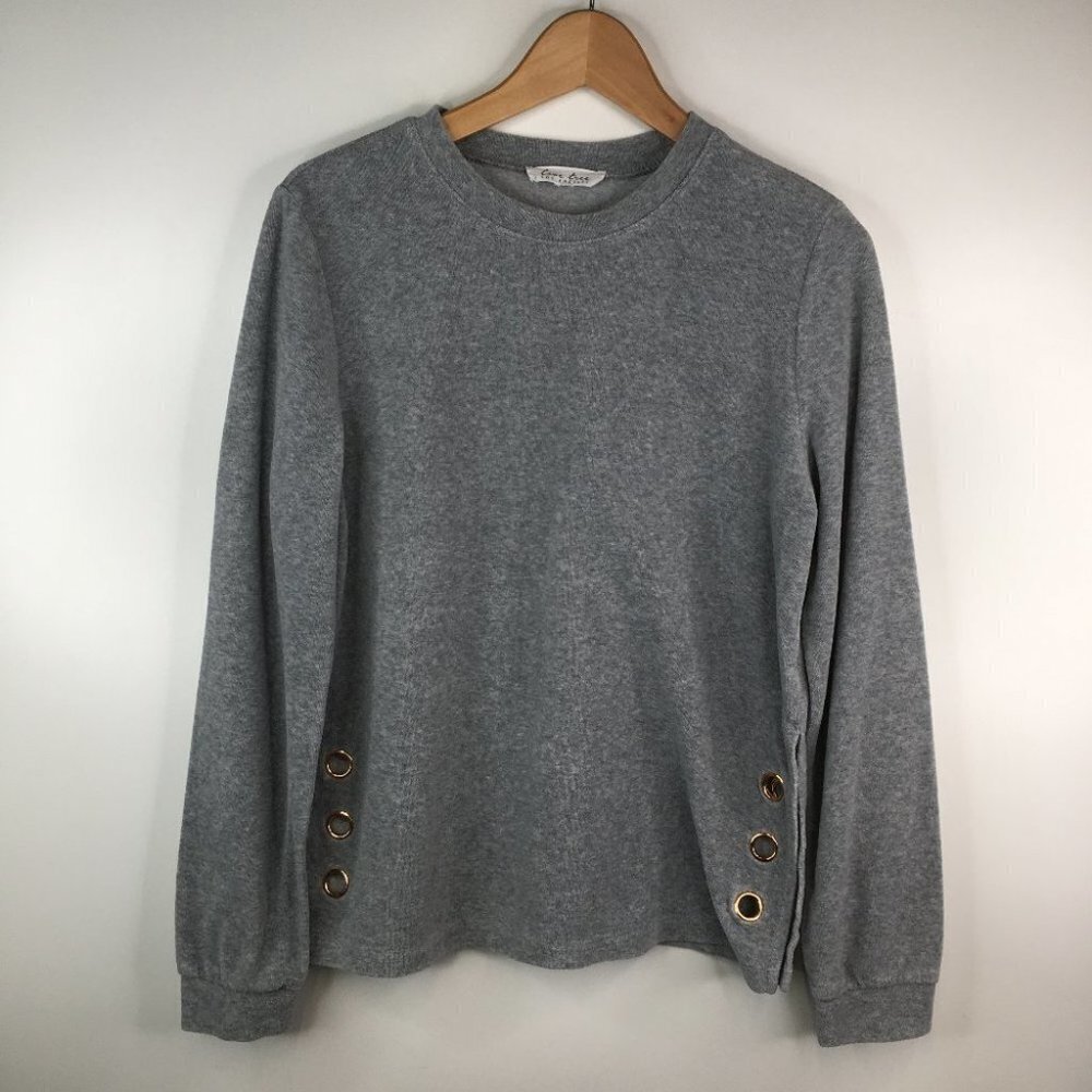 Love Tree Long Sleeve Sweater Top Gray M